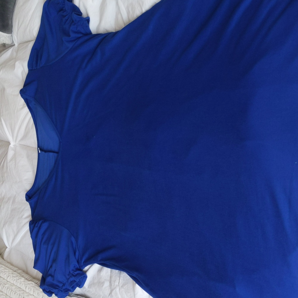 Woman's blue dress